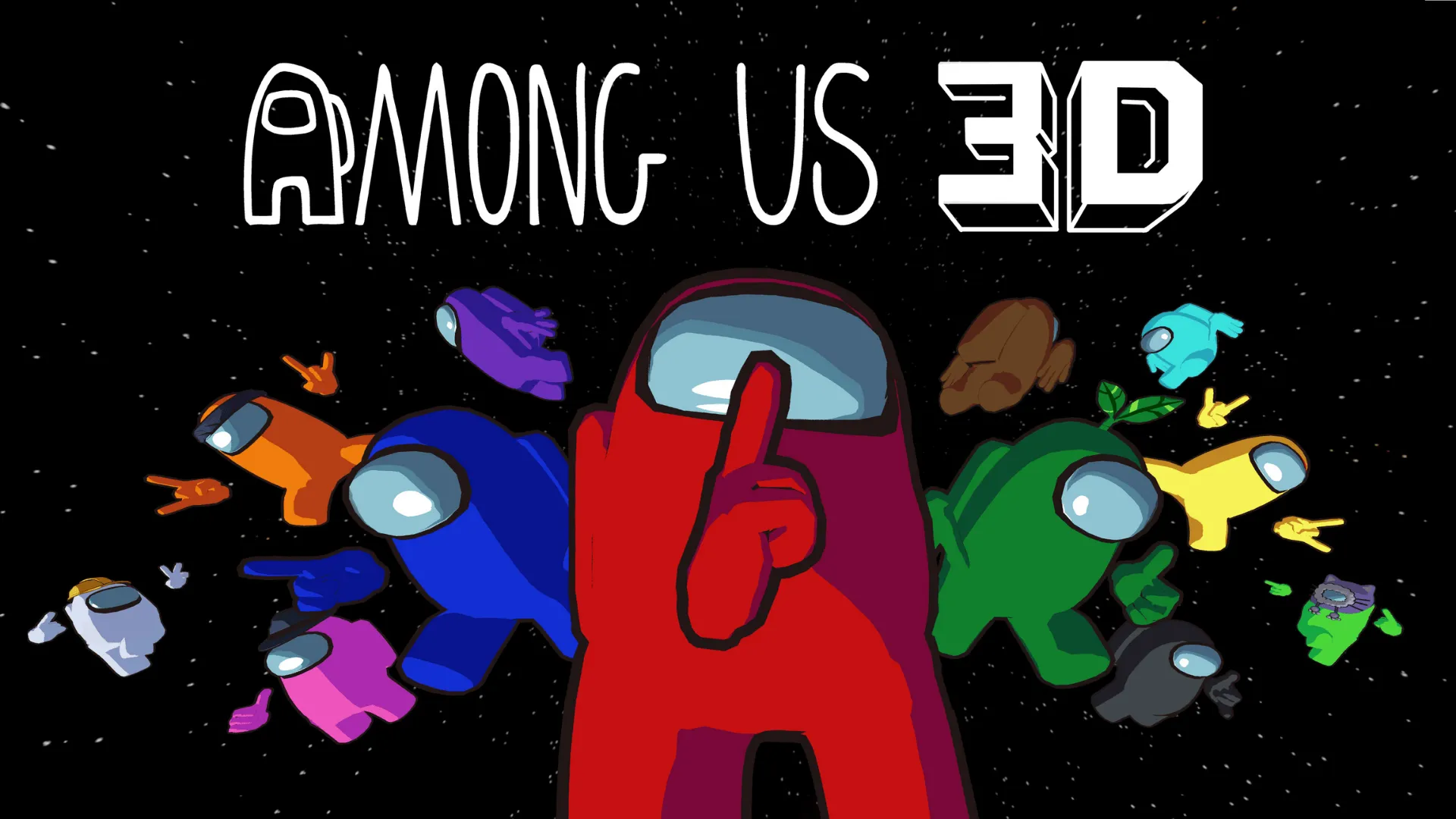 among us 3d banner